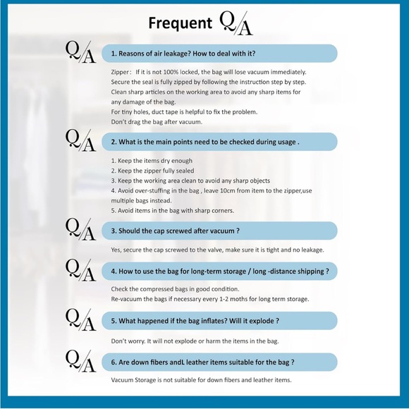 NIB-20 Pack Vacuum Storage Bags, Space Saver Bags 5 Sizes Hand Pump Included - Picture 7 of 9